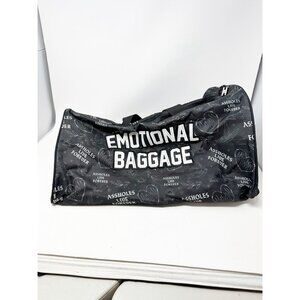 As*holes Live Forever ALF Emotional Baggage Duffle Bag Black Flaming Heart Bird